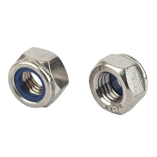 DIN982-kuusikulmio paksut pähkinät ei-metallisella insertillä